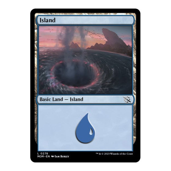 Island 0278 (MOM) #278 Land (Foil Lightly Played) March of the Machine Magic: The Gathering: 2023