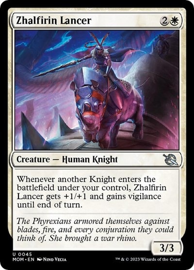 Zhalfirin Lancer (MOM) #45 Uncommon (Lightly Played) March of the Machine Magic: The Gathering: 2023