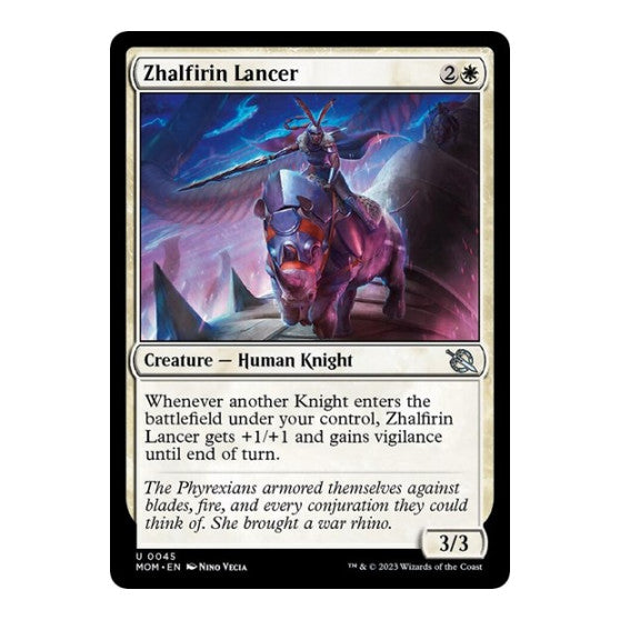 Zhalfirin Lancer (MOM) #45 Uncommon (Lightly Played) March of the Machine Magic: The Gathering: 2023
