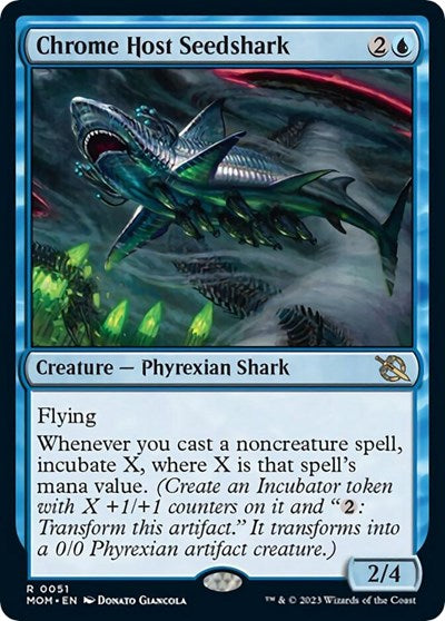 Chrome Host Seedshark (MOM) #51 Rare March of the Machine Magic: The Gathering: 2023