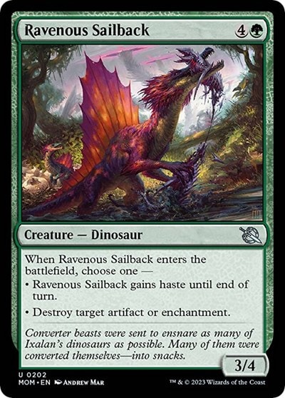 Ravenous Sailback (MOM) #202 Uncommon (Lightly Played) March of the Machine Magic: The Gathering: 2023