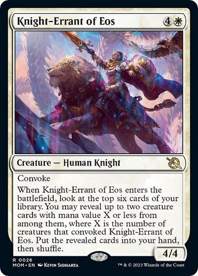 2023 Magic: March of the Machine (MOM) - Knight Errant of Eos (#26, Rare) (Lightly Played)