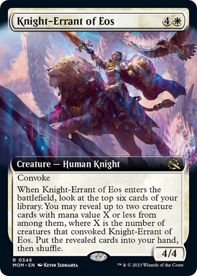 Knight Errant of Eos Extended Art (MOM) #346 Rare (Lightly Played) March of the Machine Magic: The Gathering: 2023