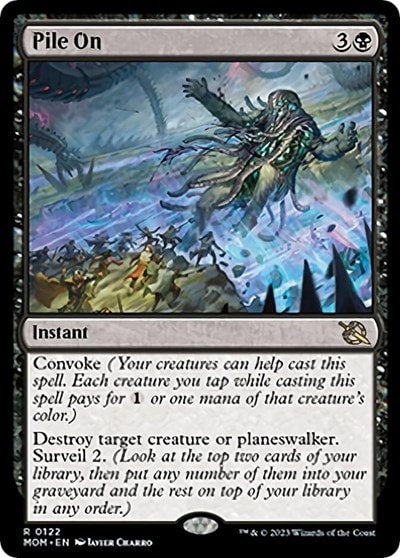 Pile On (MOM) #122 Rare (Lightly Played) March of the Machine Magic: The Gathering: 2023