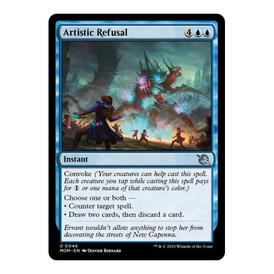 Artistic Refusal (MOM) #46 Uncommon (Lightly Played) March of the Machine Magic: The Gathering: 2023
