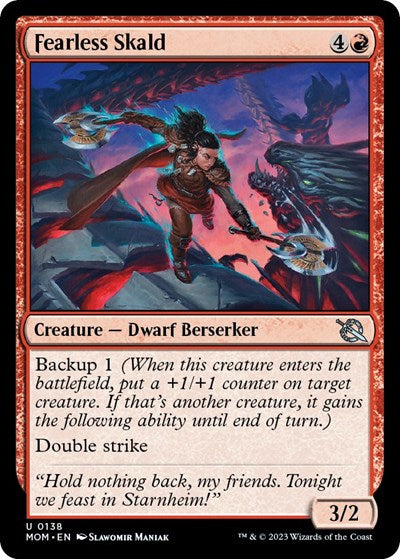 Fearless Skald (MOM) #138 Uncommon March of the Machine Magic: The Gathering: 2023