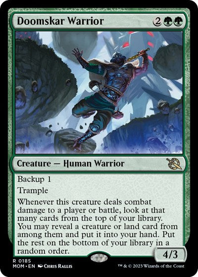 Doomskar Warrior (MOM) #185 Rare (Lightly Played) March of the Machine Magic: The Gathering: 2023