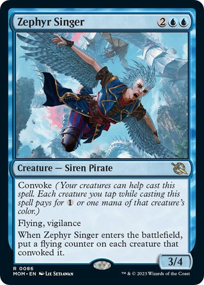 Zephyr Singer (MOM) #86 Rare March of the Machine Magic: The Gathering: 2023