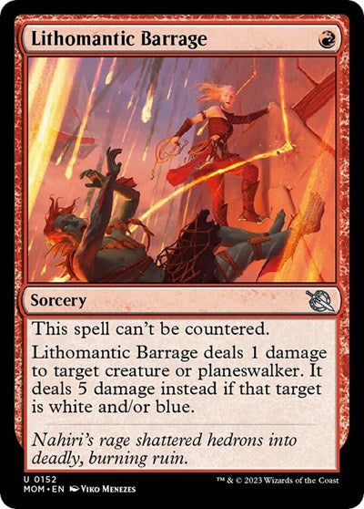 Lithomantic Barrage (MOM) #152 Uncommon March of the Machine Magic: 2023