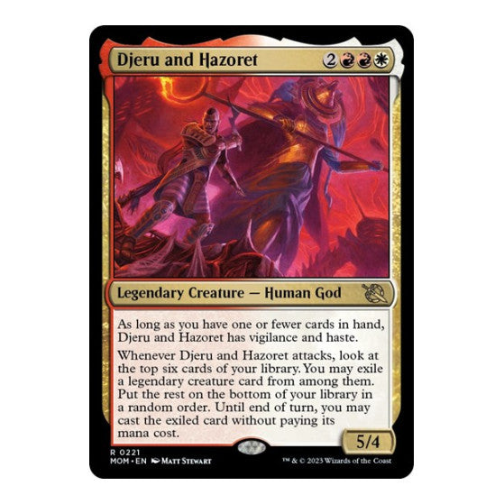 Djeru and Hazoret (MOM) #221 Rare (Lightly Played) March of the Machine Magic: The Gathering: 2023