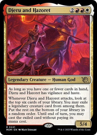Djeru and Hazoret (MOM) #221 Rare (Lightly Played) March of the Machine Magic: The Gathering: 2023