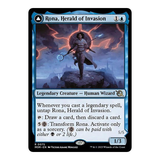 Rona Herald of Invasion (MOM) #75 Rare (Lightly Played) March of the Machine Magic: The Gathering: 2023