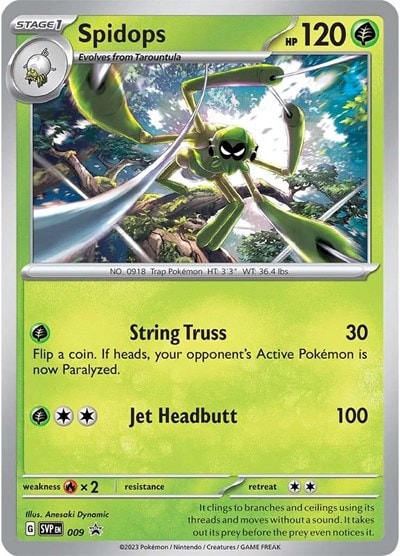 Spidops - 009 (SVP) #009 Promo (Holofoil Lightly Played) SV: Scarlet & Violet Promo Cards Pokemon: 2023