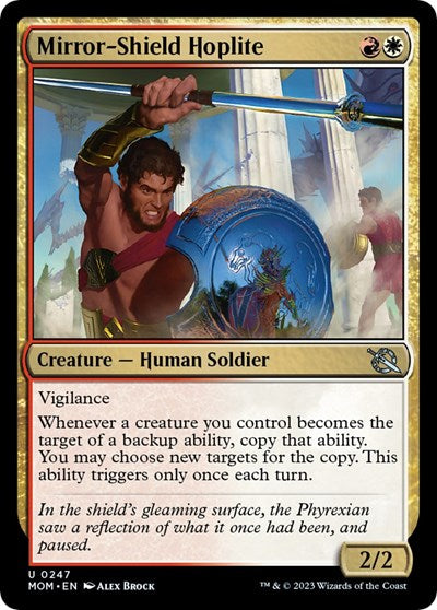 Mirror Shield Hoplite (MOM) #247 Uncommon (Lightly Played) March of the Machine Magic: The Gathering: 2023
