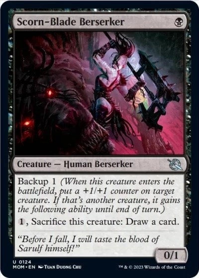 Scorn Blade Berserker (MOM) #124 Uncommon (Moderately Played) March of the Machine Magic: The Gathering: 2023