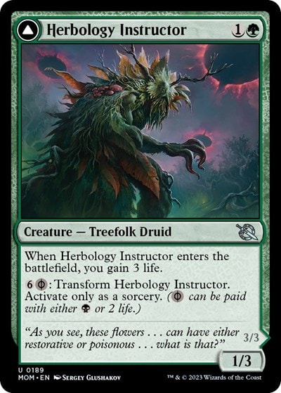 Herbology Instructor (MOM) #189 Uncommon (Lightly Played) March of the Machine Magic: The Gathering: 2023