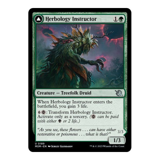 Herbology Instructor (MOM) #189 Uncommon (Lightly Played) March of the Machine Magic: The Gathering: 2023