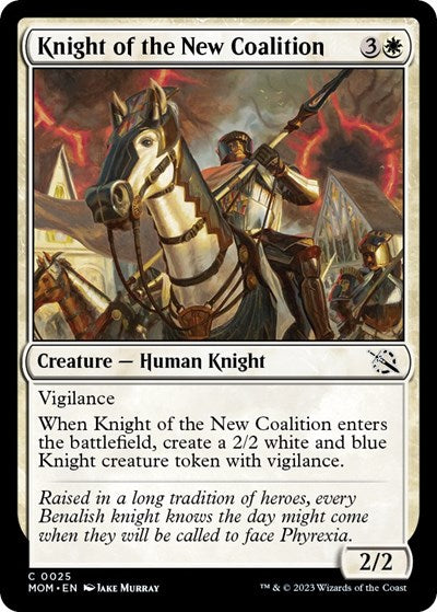 Knight of the New Coalition (MOM) #25 Common (Foil Lightly Played) March of the Machine Magic: The Gathering: 2023