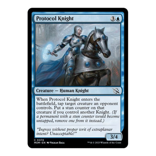 Protocol Knight (MOM) #74 Common (Lightly Played) March of the Machine Magic: The Gathering: 2023