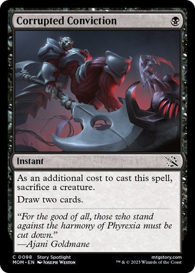Corrupted Conviction (MOM) #98 Common (Lightly Played) March of the Machine Magic: The Gathering: 2023