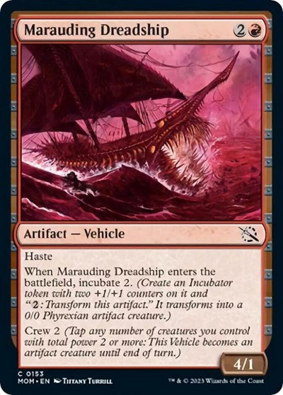 Marauding Dreadship (MOM) #153 Common March of the Machine Magic: The Gathering: 2023