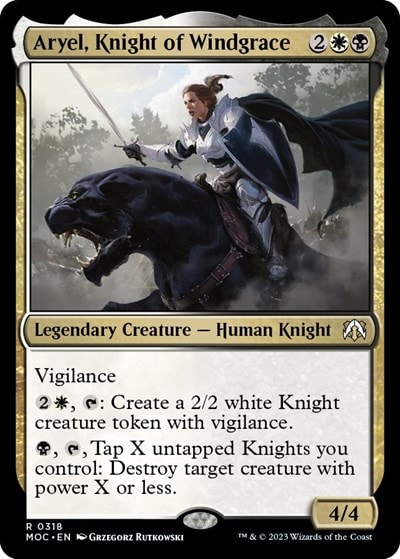 Aryel, Knight of Windgrace (MOC) #318 Rare (Lightly Played) Commander: March of the Machine Magic: The Gathering: 2023