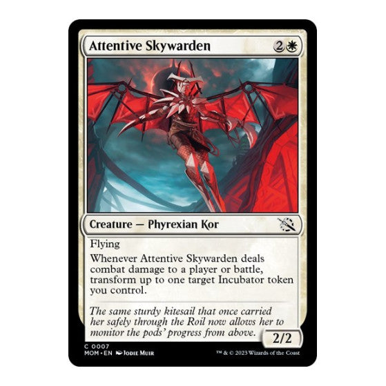 Attentive Skywarden (MOM) #7 Common (Lightly Played) March of the Machine Magic: The Gathering: 2023