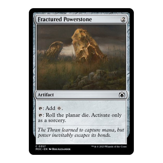 Fractured Powerstone (MOC) #357 Common (Lightly Played) Commander: March of the Machine Magic: The Gathering: 2023
