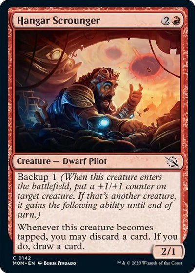 Hangar Scrounger (MOM) #142 Common (Lightly Played) March of the Machine Magic: 2023