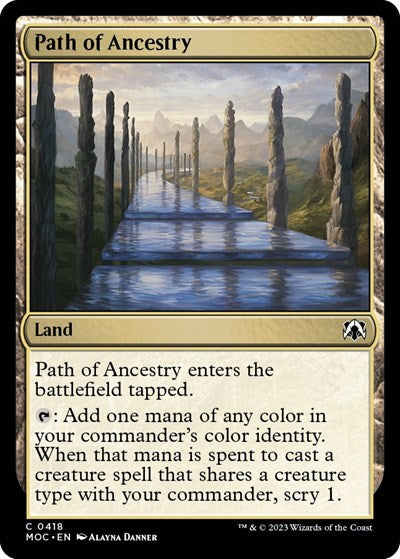Path of Ancestry (MOC) #418 Common (Lightly Played) Commander: March of the Machine Magic: The Gathering: 2023