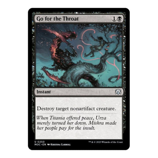 Go for the Throat (MOC) #250 Uncommon (Lightly Played) Commander: March of the Machine Magic: The Gathering: 2023