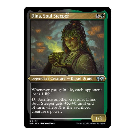 Dina, Soul Steeper (Foil Etched) (MUL) #102 Uncommon (Foil Lightly Played) March of the Machine: Multiverse Legends Magic: The Gathering: 2023