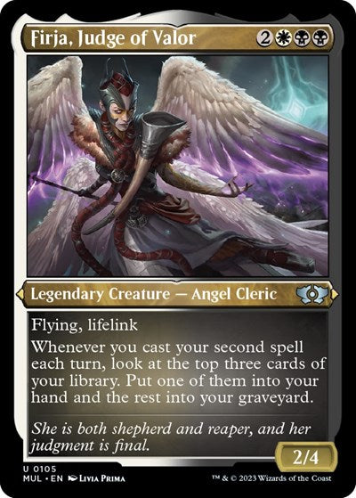Firja Judge of Valor Foil Etched (MUL) #105 Uncommon (Foil Near Mint) March of the Machine: Multiverse Legends Magic: The Gathering: 2023