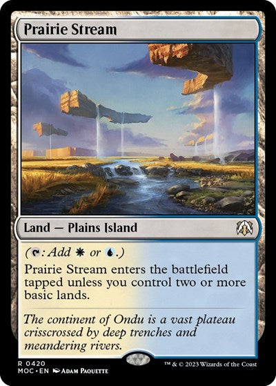 Prairie Stream (MOC) #420 Rare (Lightly Played) Commander: March of the Machine Magic: The Gathering: 2023