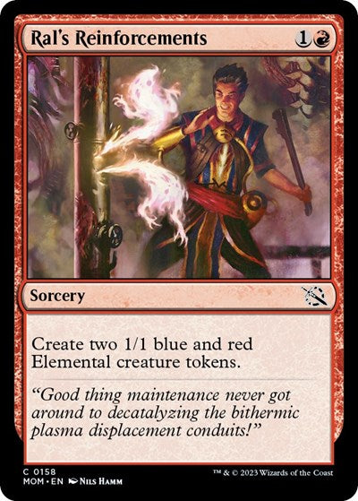 Rals Reinforcements (MOM) #158 Common (Lightly Played) March of the Machine Magic: The Gathering: 2023