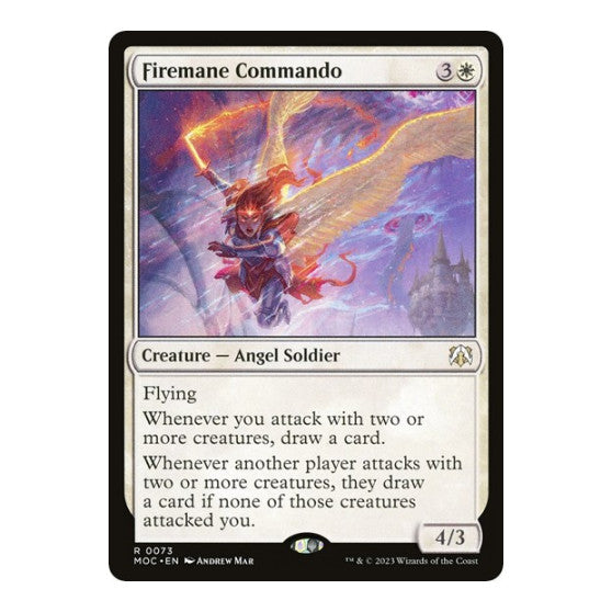 Firemane Commando (MOC) #73 Rare (Near Mint) Commander: March of the Machine Magic: The Gathering: 2023
