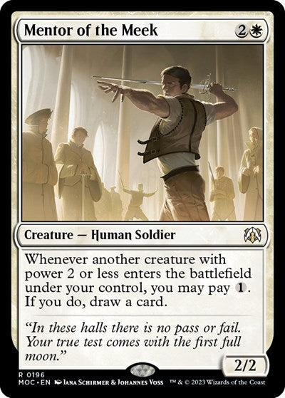 Mentor of the Meek (MOC) #196 Rare (Lightly Played) Commander: March of the Machine Magic: 2023