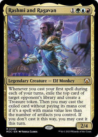 Rashmi and Ragavan (MOC) #8 Mythic Rare (Foil Lightly Played) Commander: March of the Machine Magic: The Gathering: 2023