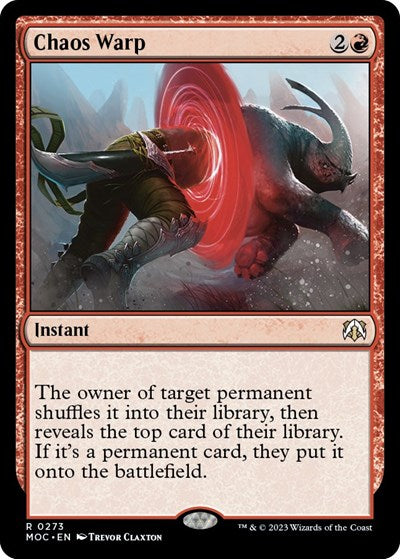 Chaos Warp (MOC) #273 Rare (Near Mint) Commander: March of the Machine Magic: The Gathering: 2023