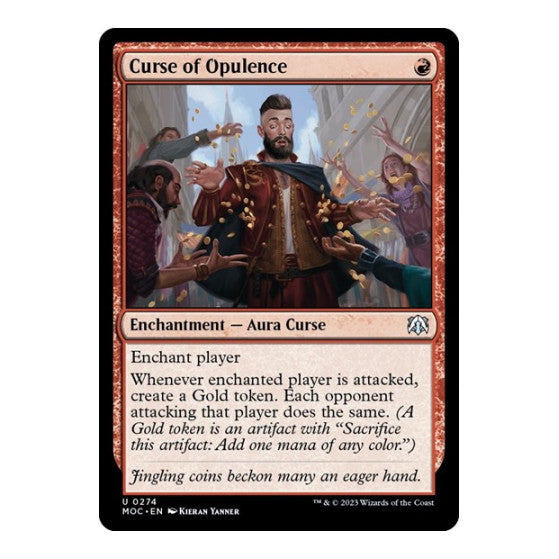 Curse of Opulence (MOC) #274 Uncommon (Lightly Played) Commander: March of the Machine Magic: The Gathering: 2023