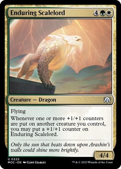 Enduring Scalelord (MOC) #325 Uncommon (Lightly Played) Commander: March of the Machine Magic: The Gathering: 2023