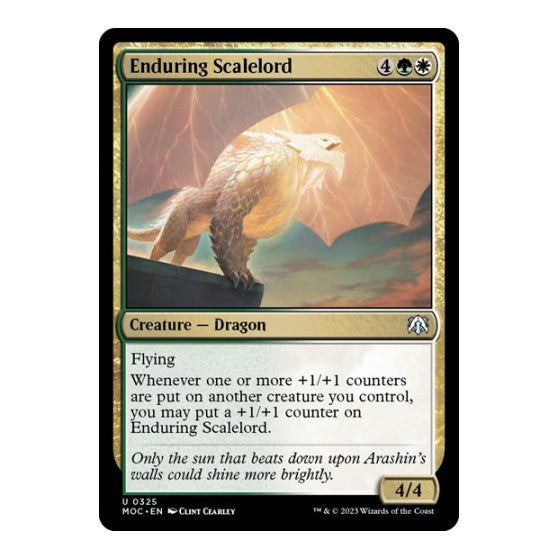 Enduring Scalelord (MOC) #325 Uncommon (Lightly Played) Commander: March of the Machine Magic: The Gathering: 2023