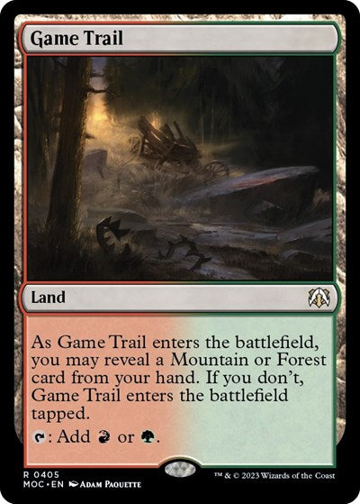 Game Trail (MOC) #405 Rare (Lightly Played) Commander: March of the Machine Magic: The Gathering: 2023
