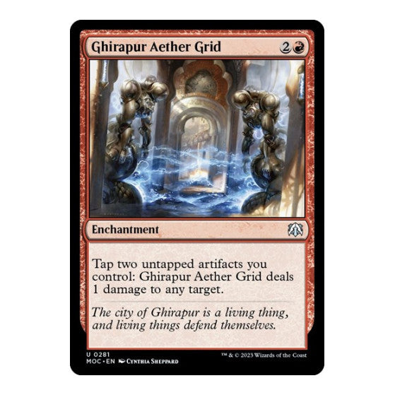 Ghirapur Aether Grid (MOC) #281 Uncommon (Lightly Played) Commander: March of the Machine Magic: The Gathering: 2023