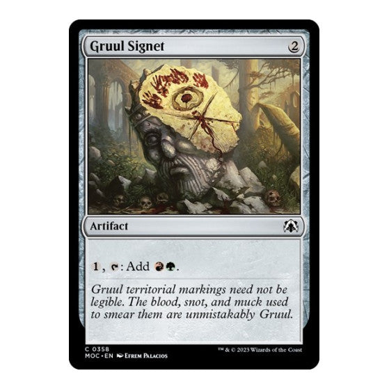 Gruul Signet (MOC) #358 Common (Lightly Played) Commander: March of the Machine Magic: The Gathering: 2023