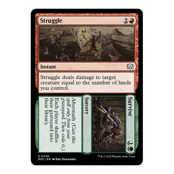 Struggle Survive (MOC) #339 Uncommon (Lightly Played) Commander: March of the Machine Magic: The Gathering: 2023