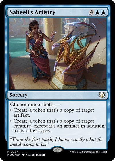 Saheeli's Artistry (MOC) #234 Rare (Near Mint) Commander: March of the Machine Magic: The Gathering: 2023