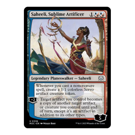 Saheeli Sublime Artificer (MOC) #338 Uncommon (Lightly Played) Commander: March of the Machine Magic: The Gathering: 2023