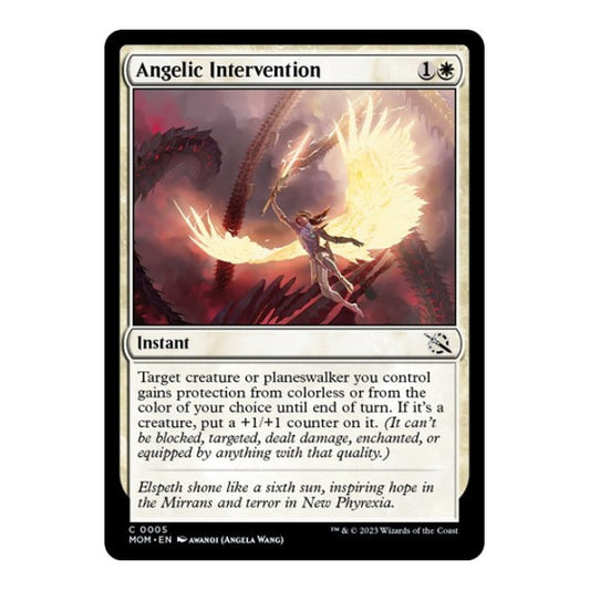Angelic Intervention (MOM) #5 Common (Lightly Played) March of the Machine Magic: The Gathering: 2023