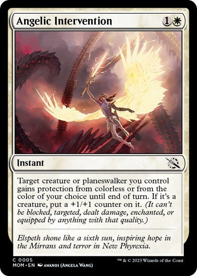 Angelic Intervention (MOM) #5 Common (Lightly Played) March of the Machine Magic: The Gathering: 2023